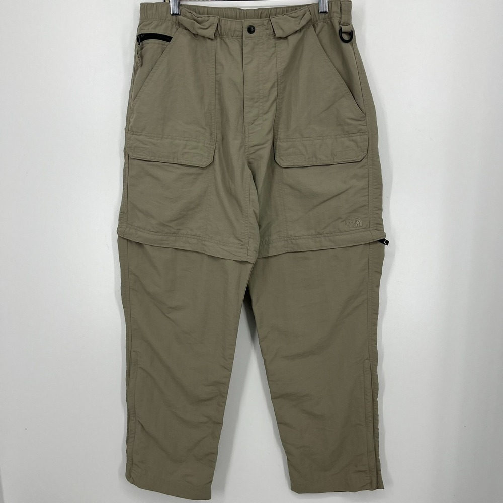 The North Face Cargo Pants Men's L Beige‎ Convertible Zip Hiking Outdoors